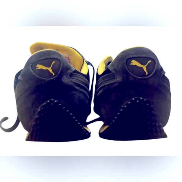 Puma Gray and Yellow Retro Sneakers with Sleek Low-Top Design - Picture 8 of 8